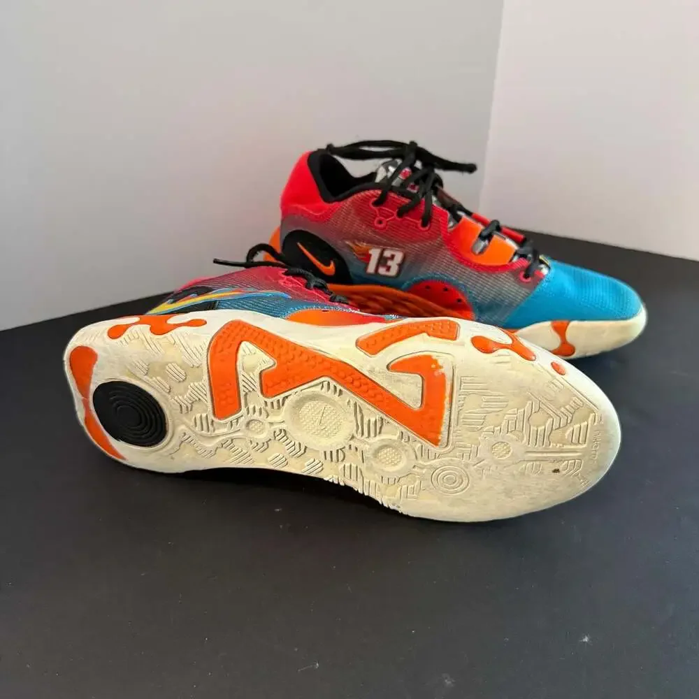 Nike PG 6‎ x Hot Wheels Blue Red Orange Basketball Shoes Size 8